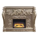 Silver Sorina Fireplace AC01619 by ACME Accent Furniture Mobilia Cleopatra 15 Silver Sorina Fireplace AC01619 by ACME 15