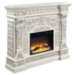 Antique White Finish Zabrina Fireplace AC01617 by ACME 14