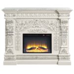 Antique White Finish Zabrina Fireplace AC01617 by ACME 15