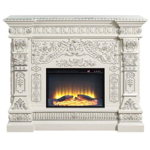 Antique White Finish Zabrina Fireplace AC01617 by ACME - Image 3