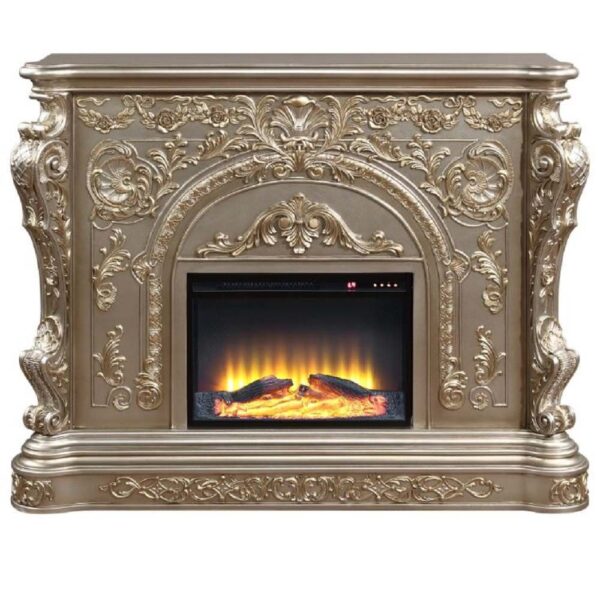 Antique Silver Finish Zabrina Fireplace AC01618 by ACME - Image 3