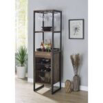 Weathered Oak Narik Wine Cabinet 97800 by ACME Storage Furniture Mobilia Cleopatra 11 Weathered Oak Narik Wine Cabinet 97800 by ACME 11