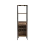 Weathered Oak Narik Wine Cabinet 97800 by ACME Storage Furniture Mobilia Cleopatra 13 Weathered Oak Narik Wine Cabinet 97800 by ACME 13