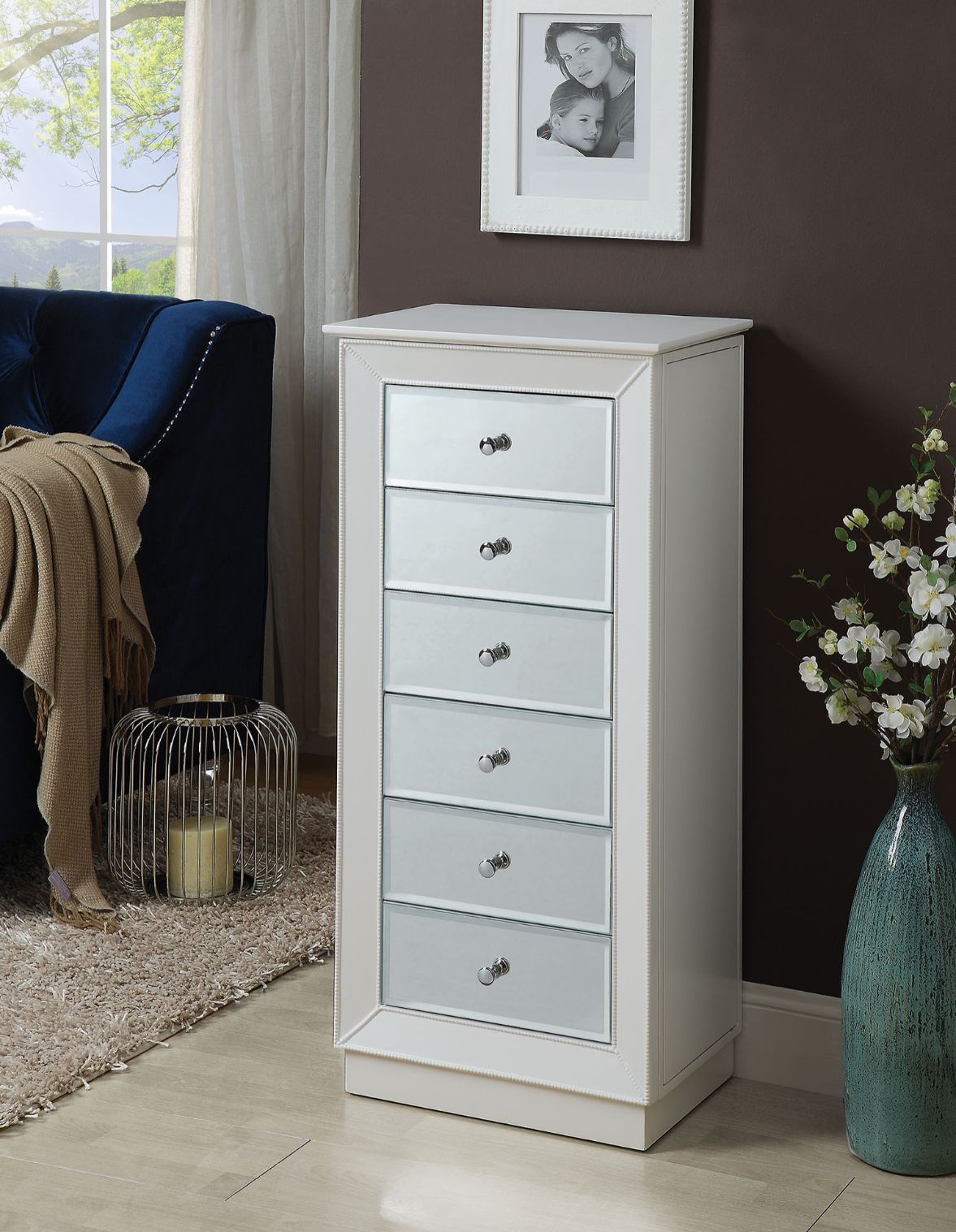 White Talor Jewelry Armoire by ACME