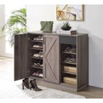 Rustic Gray Oak Toski Shoe Cabinet 97775 by ACME 11