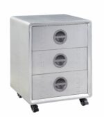 Aluminum Brancaster Cabinet 92429 by ACME Accent Furniture Mobilia Cleopatra 9 Aluminum Brancaster Cabinet 92429 by ACME 9