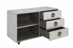 Aluminum Brancaster Cabinet 92427 by ACME Accent Furniture Mobilia Cleopatra 10 Aluminum Brancaster Cabinet 92427 by ACME 10