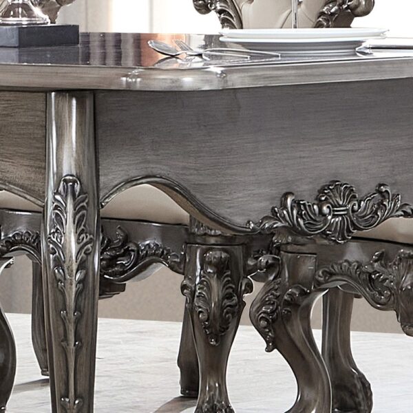 Silver Grey Brown Dining Table HD-13012-GR By Homey Design - Image 2