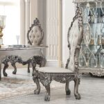 Silver Grey Brown 7PCs Dining Table Set HD-13012-GR By Homey Design Homey Design HD-13012 Collection Mobilia Cleopatra 17 Silver Grey Brown 7PCs Dining Table Set HD-13012-GR By Homey Design 17