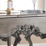 Silver Grey Brown 7PCs Dining Table Set HD-13012-GR By Homey Design Homey Design HD-13012 Collection Mobilia Cleopatra 20 Silver Grey Brown 7PCs Dining Table Set HD-13012-GR By Homey Design 20
