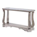 Clear Glass & Antique Silver Finish Northville Sofa Table 86933 by ACME Sofa Tables Mobilia Cleopatra 14 Clear Glass & Antique Silver Finish Northville Sofa Table 86933 by ACME 14