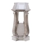 Clear Glass & Antique Silver Finish Northville Sofa Table 86933 by ACME Sofa Tables Mobilia Cleopatra 16 Clear Glass & Antique Silver Finish Northville Sofa Table 86933 by ACME 16