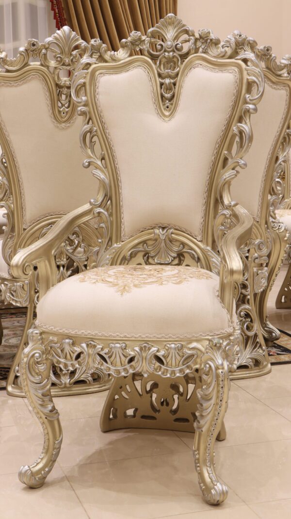 Handmade Liza Beige Dinning Arm Chair - Image 8