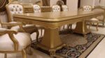 Handmade Aysel Gold Dinning Table 7