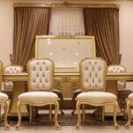 Handmade Aysel Gold Buffet With Mirror 23