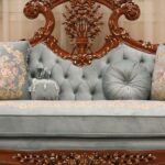 Handmade Zayn Mint Green Sofa 26