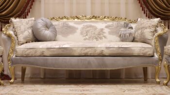 Handmade Meta Silver Sofa