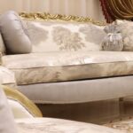 Handmade 5Pcs Meta Silver Sofa Set 34