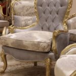 Handmade 5Pcs Meta Silver Sofa Set 41