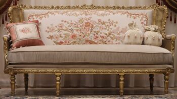 Handmade Beige Rose Sofa