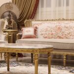 Handmade Beige Rose Sofa 18