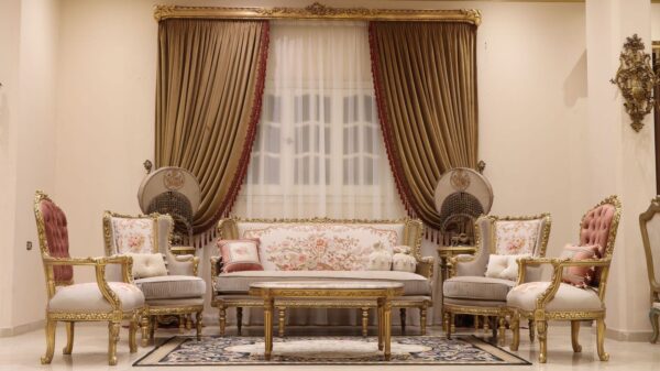 Handmade Beige Rose Sofa - Image 6