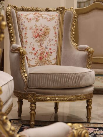 Handmade Beige Rose Chair 1