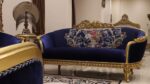 Handmade Ocean Blue Loveseat 11