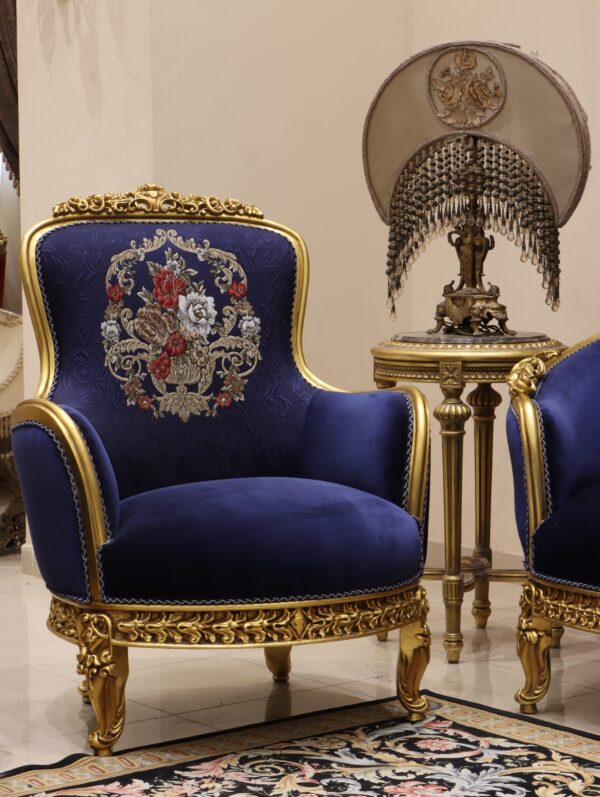 Handmade Ocean Blue Chair - Image 6