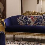 Handmade 4Pcs Ocean Blue Sofa Set 32
