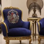 Handmade 4Pcs Ocean Blue Sofa Set 35