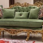 Handmade Wild Green Loveseat 16