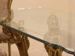 Handmade 7Pcs Palm Gold Dinning Table Set 33