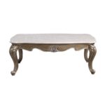 Marble Top & Antique Bronze Finish Elozzol Coffee Table LV00302 by ACME 13