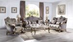 Marble Top & Antique Bronze Finish Elozzol Sofa Table LV00304 by ACME 14
