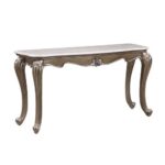 Marble Top & Antique Bronze Finish Elozzol Sofa Table LV00304 by ACME 11