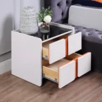 NS005IVO Ivory Nightstand With Drawers by Artisan Furniture 8