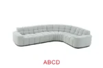 SEC8035GY Modular Sectional Sofa by Artisan furniture Sectional Sofas Mobilia Cleopatra 47 SEC8035GY Modular Sectional Sofa by Artisan furniture 47