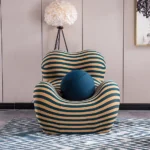 610 Barrel Chair Upholstery with Ottoman by Artisan Furniture 36