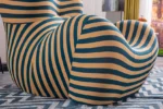 610 Barrel Chair Upholstery with Ottoman by Artisan Furniture 42