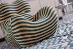 610 Barrel Chair Upholstery with Ottoman by Artisan Furniture 44
