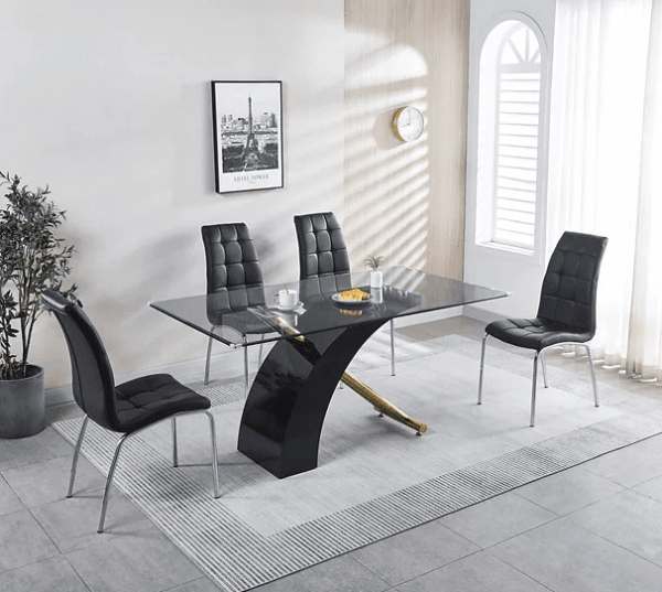 RDT319 Tempered Glass Dining Room Table by Artisan Furniture 19