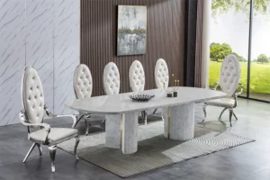 Rdt305Gmw Oval Marble White Dining Table By Artisan Furniture | Mobilia Cleopatra RDT305GMW Oval Marble White Dining Table by Artisan Furniture