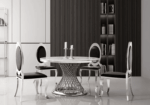 RDT330 White Marble Round Dining Table by Artisan Furniture Luxury Dining Tables Mobilia Cleopatra 11 RDT330 White Marble Round Dining Table by Artisan Furniture 11