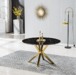 DT203GMB Round Marble Dining Table by Artisan Furniture Luxury Dining Tables Mobilia Cleopatra 14 DT203GMB Round Marble Dining Table by Artisan Furniture 14