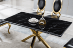 DT202GMB Marble Stainless Steel Dining Room Table Base by Artisan Furniture Luxury Dining Tables Mobilia Cleopatra 19 DT202GMB Marble Stainless Steel Dining Room Table Base by Artisan Furniture 19