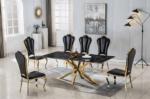 DT201GMB Marble Dining Room Table Legs Metal by Artisan Furniture 19