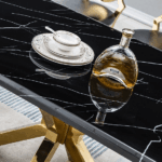 DT201GMB Marble Dining Room Table Legs Metal by Artisan Furniture 21