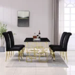RDT213GMB Black Marble Dining Table by Artisan Furniture Luxury Dining Tables Mobilia Cleopatra 16 RDT213GMB Black Marble Dining Table by Artisan Furniture 16
