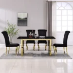 RDT213GMB Black Marble Dining Table by Artisan Furniture Luxury Dining Tables Mobilia Cleopatra 17 RDT213GMB Black Marble Dining Table by Artisan Furniture 17
